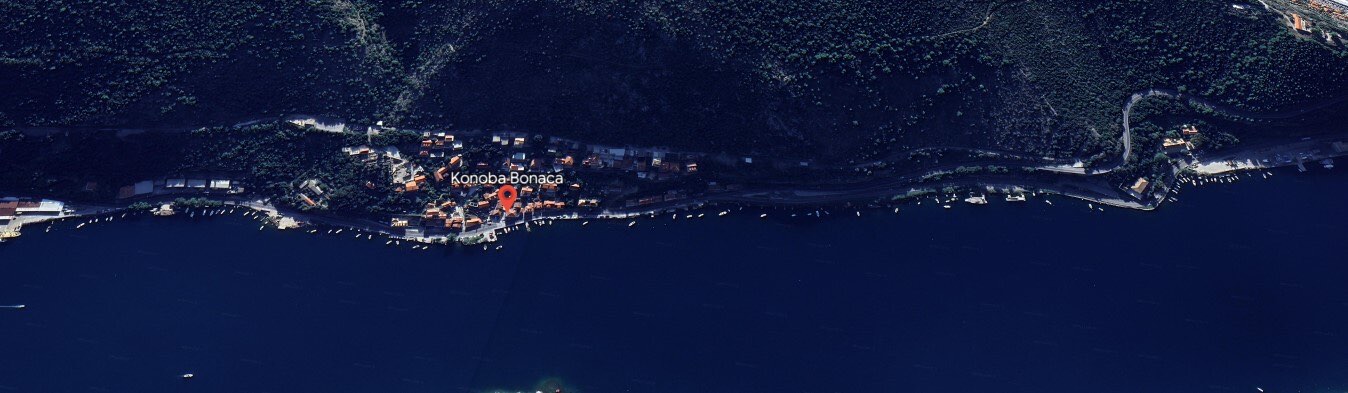 Lokacija Konobe Bonaca na obali Rijeke dubrovačke